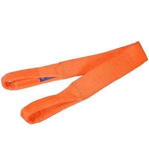 헤비 듀티 10T 고강도 폴리에스터 웨빙 슬링 두 개의 평면 눈 유럽 표준 EN1492-1:2000 준수 5:1 7:1 안전 - Product Image 1