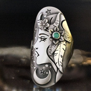 Anillo Vintage de Diosa Estrellada Estilo Pastora para Mujer, Joyería Creativa y de Moda - Product Image 2