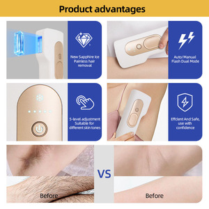 Moolweel T053 Sapphire Cooling IPL Hair Removal Machine Handset Painless Permanent Hair Removal Portable Home Use Beauty <strong>Device</strong> - Product Image 2