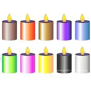 Plastic Memorial Led Solar Cemetery Candles