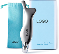 Outil Gua Sha pour le corps et les yeux, masseur facial en acier inoxydable pour soulager les tensions faciales et favoriser le drainage lymphatique