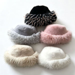 Sombrero de Invierno de Piel Sintética para Mujer, Cálido y Acogedor, Tipo Bucket, para Nieve y Actividades al Aire Libre, Venta al Por Mayor - Product Image 1