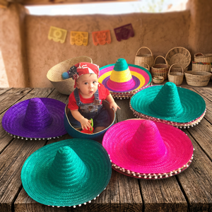 Colorful Striped Lace Unisex Sombrero Mexican <b>Hat</b> Wide Brim Bamboo <b>Straw</b> Wholesale - Product Image 3