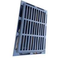 Couverture de regard de drainage routier en fonte ductile noire durable, modèle Jingdong 12, moulage scellé, demi-poids, 60x60