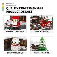 Set de Bloques de Construcción Temáticos de Temporada, Maestro Kit de Construcción de Casas 3D MOC, Ladrillos Encajables para Decoración de Escritorio