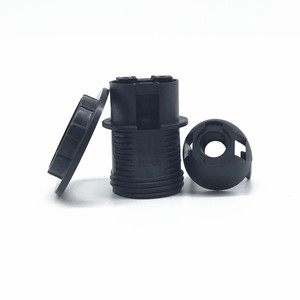 CE White Plastic E14 <strong>Lamp</strong> Holder, PET E14 <strong>Lamp</strong> <strong>Socket</strong>,half <strong>Thread</strong> With <strong>Ring</strong> - Product Image 2