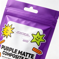 Pochette refermable mate personnalisée avec logo, réutilisable, en Mylar PE PET, de qualité alimentaire, pour emballage de boissons et d'eau