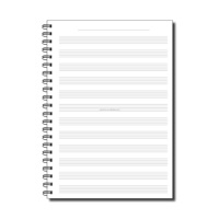 Individuell Bedrucktes Notizbuch mit 50 Doppelseitigen Seiten, 120g/m² Blanko-Notenblättern und Papierumschlag für Werbezwecke