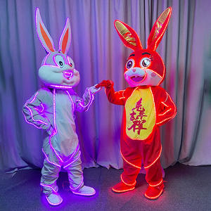 أضواء ليد ازياء أرنب للكبار عيد الميلاد والهالوين أداء المرحلة الملابس-الترويجي رخيصة زينة الحزب - Product Image 6