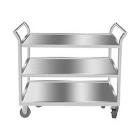 Chariot de cuisson en acier inoxydable de qualité 304 avec plateau amovible pour boulangerie, hôtel, cuisine, équipement de cuisson, rangement en maille métallique