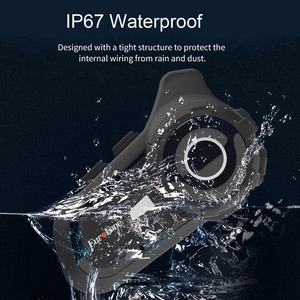 CE,ROHS,TELEC,FCC sertifikalı IP67 su geçirmez kask Bluetooth interkom motosiklet için İngilizce/İspanyolca dil istemi - Product Image 5