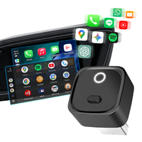 Adaptateur CarPlay sans fil portable mini pour voitures équipées de CarPlay filaire, dongle Android Auto 2-en-1, WiFi 6, Bluetooth 5.4