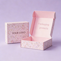 Boîte d'expédition personnalisée avec logo, design gratuit, finition mate, double face gaufrée, écologique, recyclable, doublée d'éponge, pour emballage cosmétique