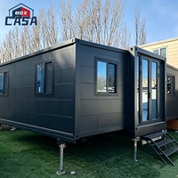 Maison conteneur extensible de luxe de 40 pieds, préfabriquée, portable, cabane préfabriquée, maisons modulaires, maison conteneur pliable de petite taille