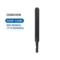 Antenne 5G NR à bande complète noire 2dBi 50 Ohm omnidirectionnelle mâle 690-960MHz 1710-5000MHz pour caméra de sécurité et passerelle 5G