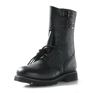 Sepatu bot kulit asli berkelas hitam kualitas tinggi berlaku untuk semua jenis kelamin