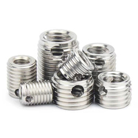 308 Type Stainless Steel Self Tapping Insert Nut Fully Threaded Polished 18mm Length 6mm Thickness