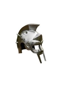 Casco Decorativo Estilo Romano Hecho a Mano, Chapado en Plata/Oro, Accesorio de Disfraz Metálico, Temática Histórica, Celebraciones, Fotografía - Product Image 3