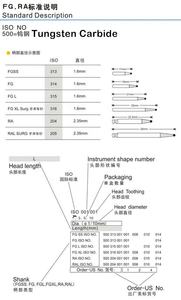 FG <span class=keywords><strong>RA</strong></span> 557 Bur ทันตกรรมทังสเตนคาร์ไบด์ <span class=keywords><strong>Burs</strong></span> สำหรับผ่าตัด - Product Image 3