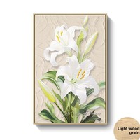 Peinture décorative encadrée de style moderne minimaliste européen nordique pour salon, impression jet d'encre texturée, motif floral, JIAYI