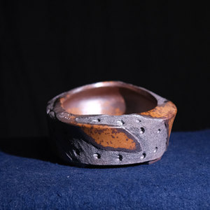 Maceta ovalada hecha a mano para bonsái, de arcilla púrpura cocida al fuego, estilo antiguo, creativa, con diseño de cara de león. - Product Image 4