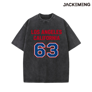 เสื้อยืดคอตตอนโอเวอร์ไซส์ลายพิมพ์ลอสแอนเจลิส 63 สไตล์เรโทร สตรีทแวร์ ใส่ได้ทุกวัน ลำลอง สินค้าจากคลังสินค้าในสหรัฐอเมริกา ขายส่ง - Product Image 4