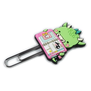 <strong>Paperclip</strong>, Customized Rubber Bookmarks Clip for Promotion Book Marks, Rubber Custom Cute OEM Plastic <strong>Mini</strong> Paper Clip 100PCS EN71 - Product Image 2