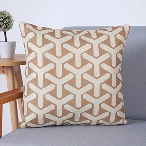 カスタムリビングルームカラープリント枕カバーソファ枕ケース幾何学的な家の装飾リネンデジタル印刷クッションカバー