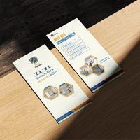Service d'impression de prospectus personnalisés, vente en gros, impression de brochures pliées en trois, finition brillante ou mate, prix direct usine