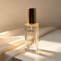 Flacon de parfum en verre carré vide de luxe personnalisé de 30 ml avec impression sur écran, emballage élégant