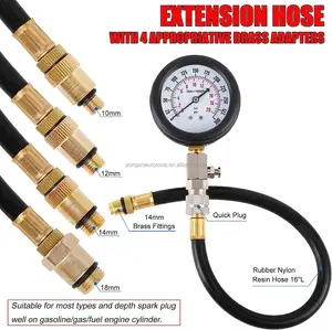 Professional Tester Test Tool Gas Engine Compression Cylinder Pressure Gauge Tester Tool Kit