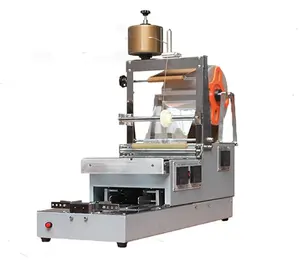 Semi Automatic Shrink BOPP Film Sealer Tissue Perfume Cosmetic Box Sealing Wrapping Machine