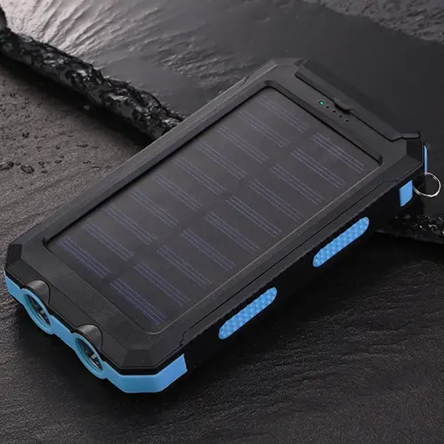 Portable flashlight solar cell power bank waterproof solar mobile power bank with CE,FCCROHS battery solar power bank phone