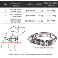 Accessoires pour Chiens en Gros Collier de Luxe pour Grand Chien de Formation Tactique en Nylon Épais à Boucle Métallique