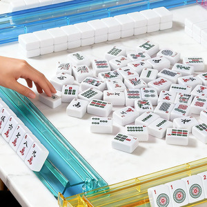 Jeu de tuiles de mahjong américain, ensemble complet de mahjong occidental, avec sac portable bleu, adapté aux débutants et aux experts - Product Image 3