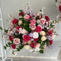 Z02 Bola de Flores de Cerezo de Seda Blanca de 60 cm, Centro de Mesa Artificial para Decoración de Bodas