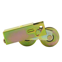 Roues d'assemblage de rouleau de fenêtre de porte d'immeuble de bureaux en fer d'alliage d'or moderne en alliage d'aluminium en nylon zingage Durable