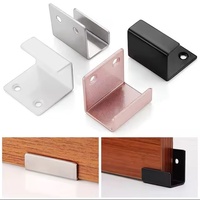 Support mural en acier inoxydable en forme de U pour miroir, fixation d'angle pour carrelage, clip de suspension