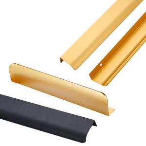 Üreticinin çağdaş alüminyum alaşım genişletilmiş görünmez kolu kenar mühürlü dolap kapı çekmece topuzu oturma odası için - Product Image 4