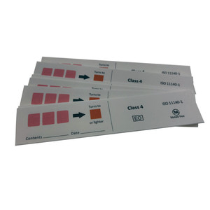 Cartes indicatrices de changement de couleur à l'oxyde d'éthylène Classe 4 ISO 11140-1 Sachets de stérilisation sans métaux - Product Image 2