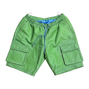 Shorts cargo pour homme, couleur unie, taille élastique mi-haute, tissu polyester, style décontracté, poches, respirant, écologique, plusieurs couleurs - Product Image 6