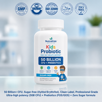 Gommes probiotiques pour enfants et adultes, sans sucre, véganes, complément naturel pour la santé intestinale, 60 unités, marque privée