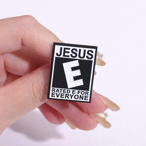 Ich liebe Jesus Emaille Pin Christentum Religion Gläubige leben für immer Kreuz Ostern Brosche Revers Kleidung Abzeichen Liebe Glaube Schmuck - Product Image 4