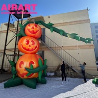 Décoration de scène : Guirlandes de citrouilles gonflables, grappes de citrouilles gonflables pour Halloween et festivals