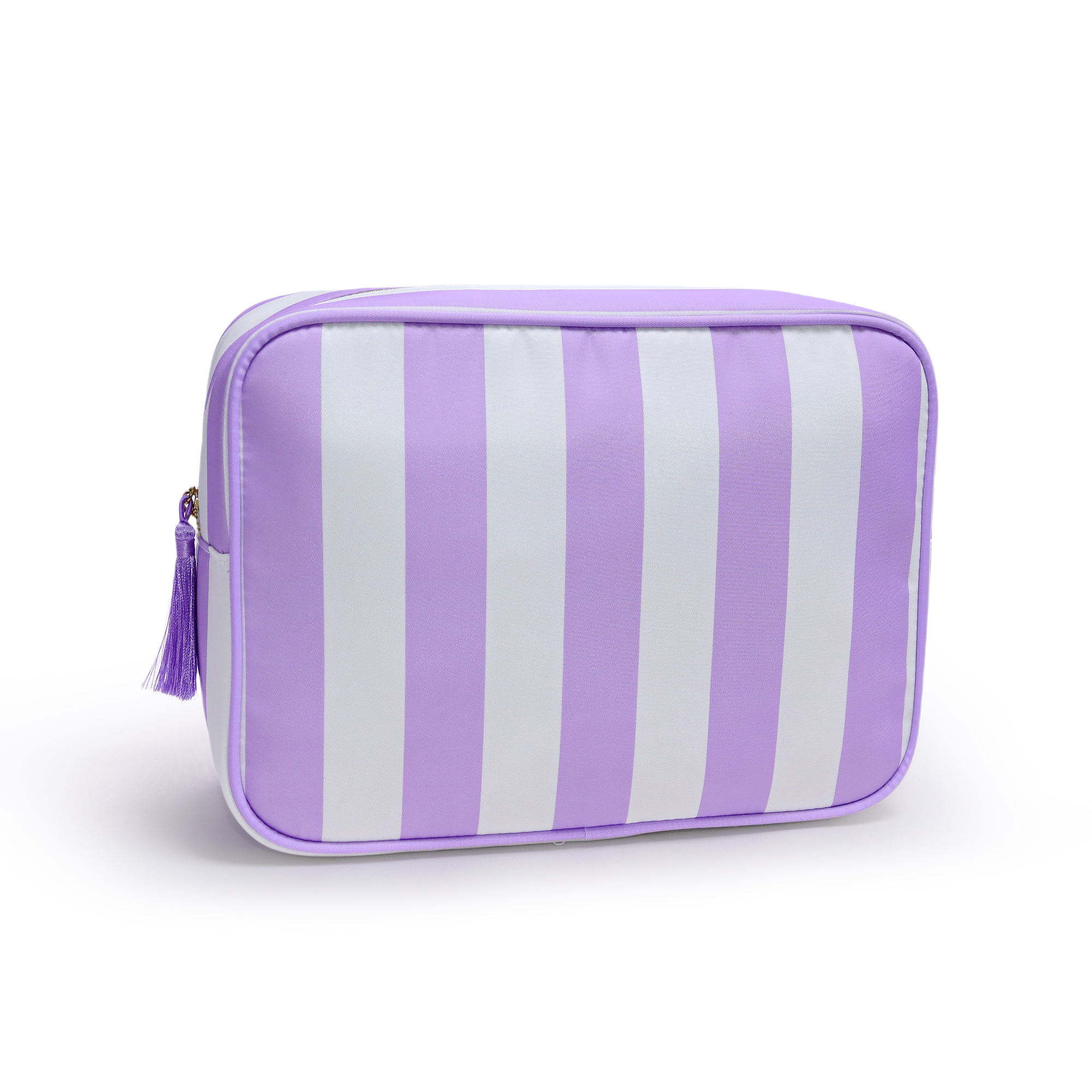 Pochette XL rayée lilas