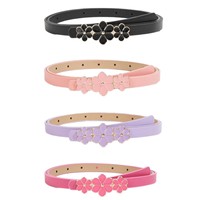 Nouvelle ceinture fine pour femme avec décoration florale, accessoire décontracté pour robe verte, pull, jean ou pantalon, look mignon pour étudiante