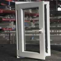 Ventana Abatible de PVC de Doble Acristalamiento Estilo Francés Moderno con Marco de UPVC y Malla de Fibra de Vidrio
