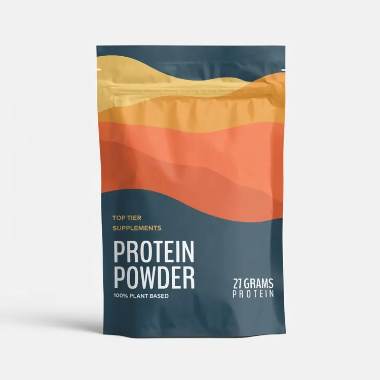 Nóng bán thân thiện với môi trường tái chế túi Cà phê bột protein Túi tùy chỉnh dây kéo Mylar đứng lên túi bao bì cho thực phẩm