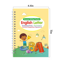 Cuadernos de Práctica de Escritura con Ranuras Mágicas, Cuadernos de Práctica de Escritura a Mano con Ranuras 3D Reutilizables para Niños, Cuadernos de Escritura Preescolar Grandes
