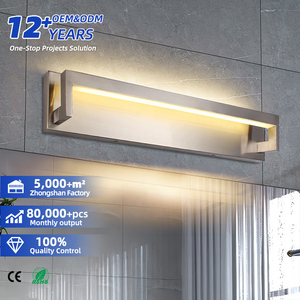 โคมไฟติดผนัง LED ดีไซน์ใหม่ทันสมัย กันน้ำ IP44 สำหรับห้องน้ำ กระจกเงาในร่ม โคมไฟติดผนังสแตนเลส สำหรับโรงแรม ไฟกระจกเงา - Product Image 1